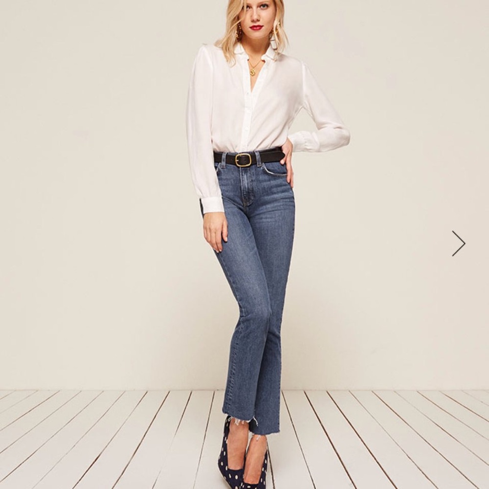 Reformation Liza high rise straight leg jean-26